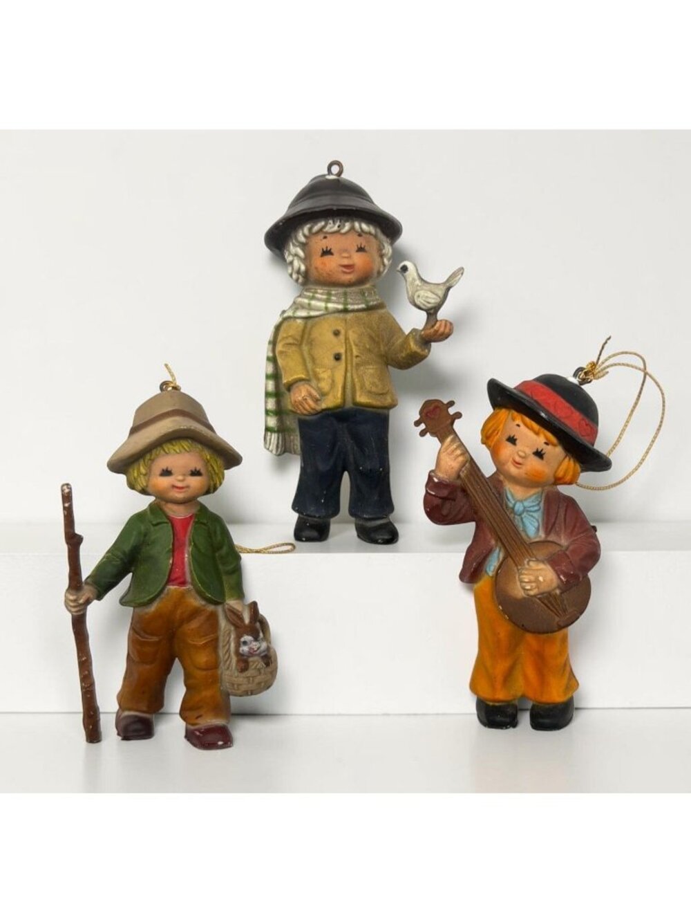 Bradford Exchange Just for You Christmas Ornament Set Vintage Playful Boys